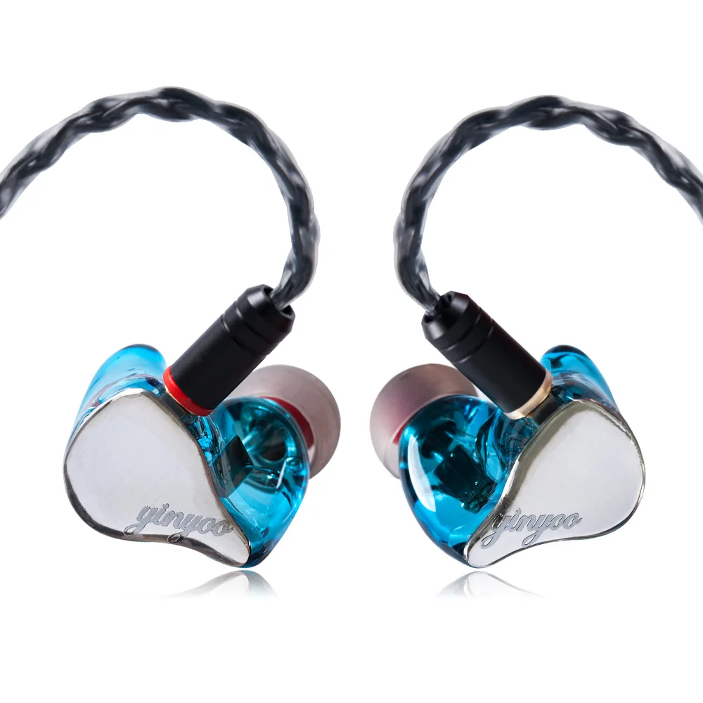 AK Yinyoo HX3 1DD + 2BA гибридные наушники в ухо Hi Fi DJ монитор для бега спортивные наушник
