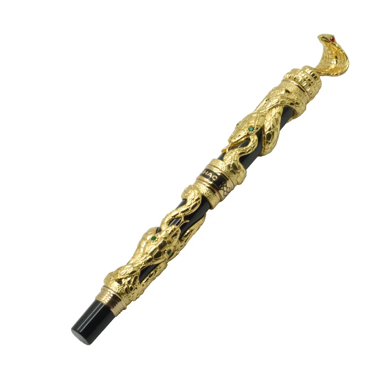 ФОТО Jinhao Vintage Style 3D Snake Pattern Ballpoint Pen 0.7mm Roller Ball Pens Free Shipping
