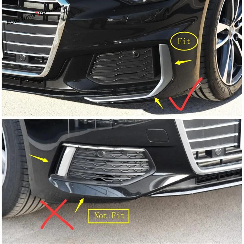 Передние противотуманные фары Yimaautotrims лампа веко крышка для бровей отделка Audi A6 C8