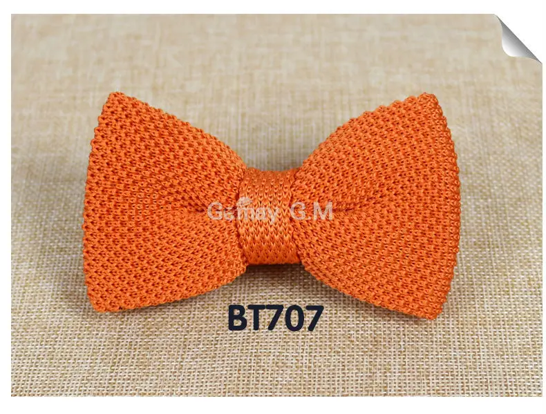 New Men Solid Knitted Bowtie Bow Tie for Mens Pre-Tied Adjustable Knit Bowtie 20 colors Free shipping