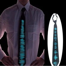 Led галстук с подсветкой высокой яркости мигающий беспроводной EL панель галстук Led галстук с патент на вечерние