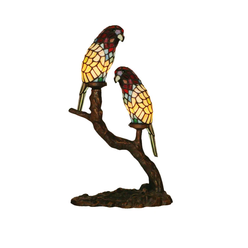 Настольная лампа Tiffanylamp в скандинавском стиле с витражными стеклами для взрослых