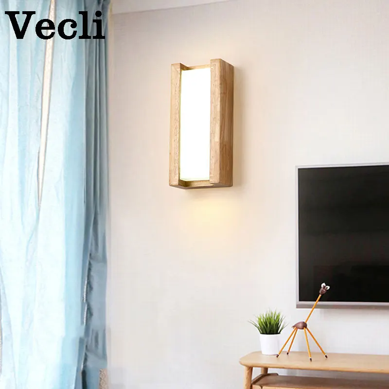 

Nordic surface mounted modern wall weg creative simple solid wood LED staircase aisle lights Japanese ceiling lamp 10W led light