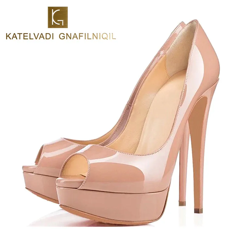 Brand Platform Shoes Woman High Heels Sexy Pumps Peep Toe Nude Women Party Shoes High Heels Fashion Ladies Wedding Shoes K-144 Brand Platform Shoes Woman High Heels Sexy Pumps Peep Toe Nude Women Party Shoes High Heels Fashion Ladies Wedding Shoes K-144