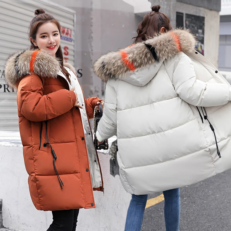 Vestes white De Femme Black Col Fourrure Femmes Haute Nouveau La Bf Green Qualité Coton Plus Capuche Taille Down Hiver brick 2018 Lâche army Long À Grand Chaud Des caramel Red Zs502 Parkas red CT4Uxq7wP