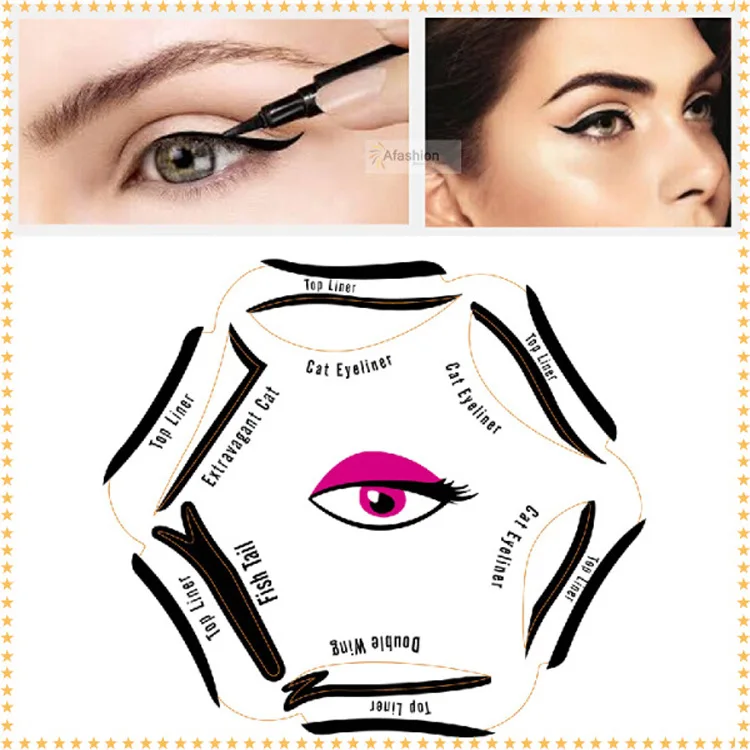 new Eyeliner assistance eye makeup templates Lash card smoky eye liner