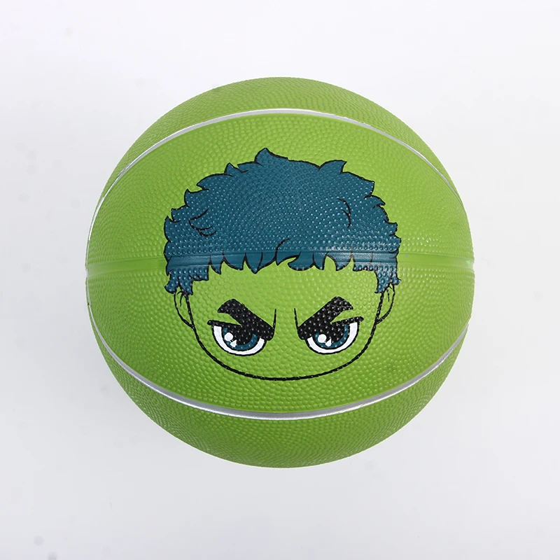 Hulk basketball Ball Christmas gift for baby kid Outdoor game playing rubber Pelota 18cm Basketball Ball for Child (6)