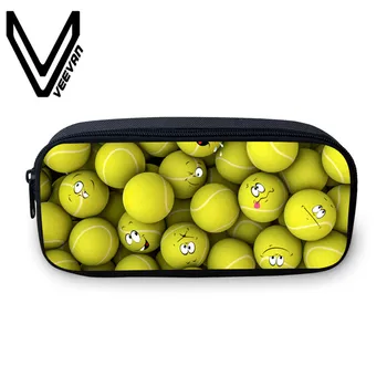 

VEEVANV Cute Ball Image Penci Case Girls Coin Purse Fashion School Storage Package 3D Printing Makeup Bags Women Large Wallets