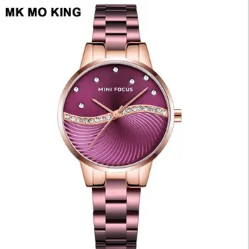 

Fashion Stainless Steel Women's Watch Japanese Movement Diamond 30M Waterproof Quartz Wristwatch Gift for Wife Woman Bracelet