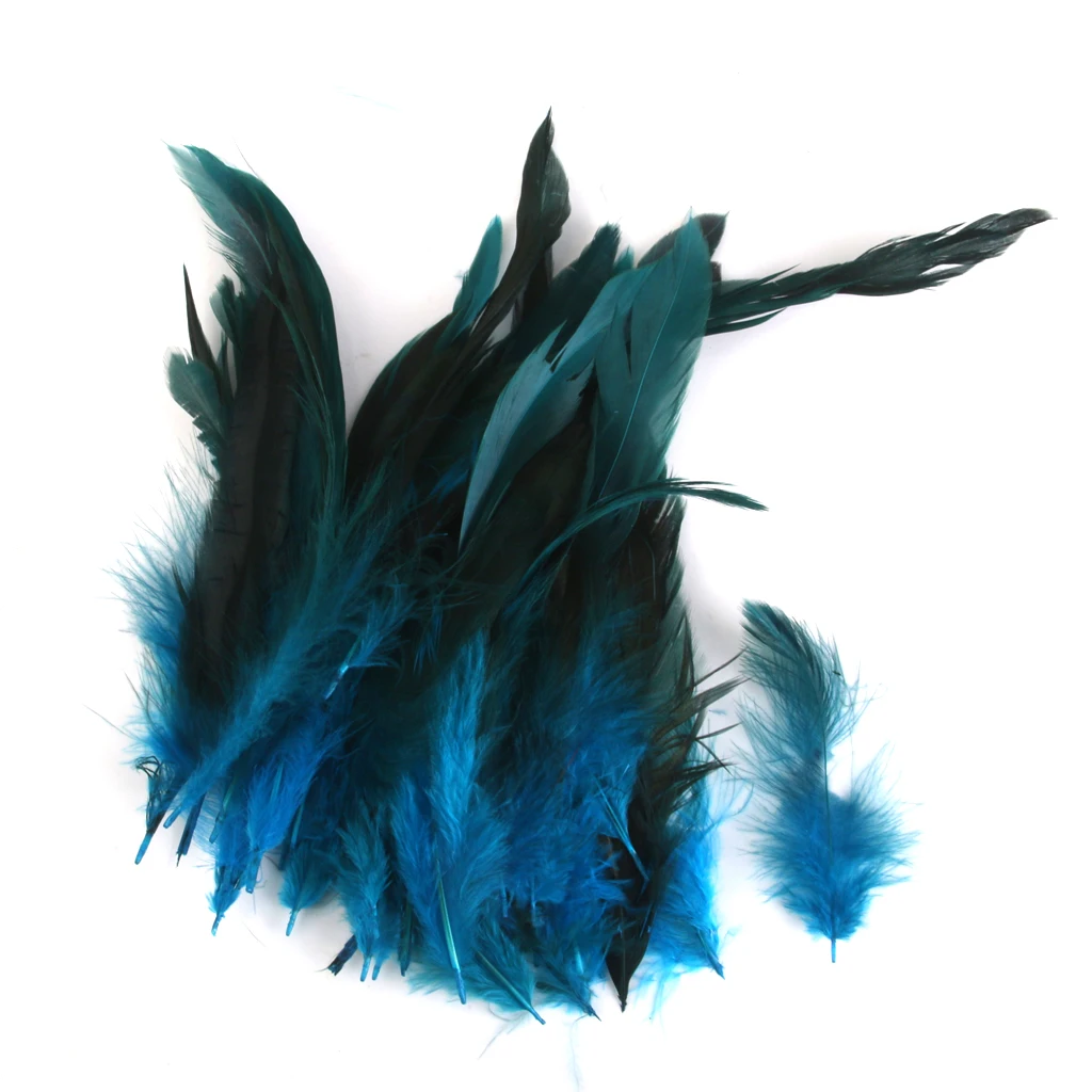 150 Pieces Colorful Dyed Rooster Feathers 12-18cm/4-7inch Yellow Blue Orange