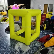 Горячие продажи надувные Orange площади мини-деньги, машины, деньги booth денежных Куба с бесплатным воздуходувки надувные игры