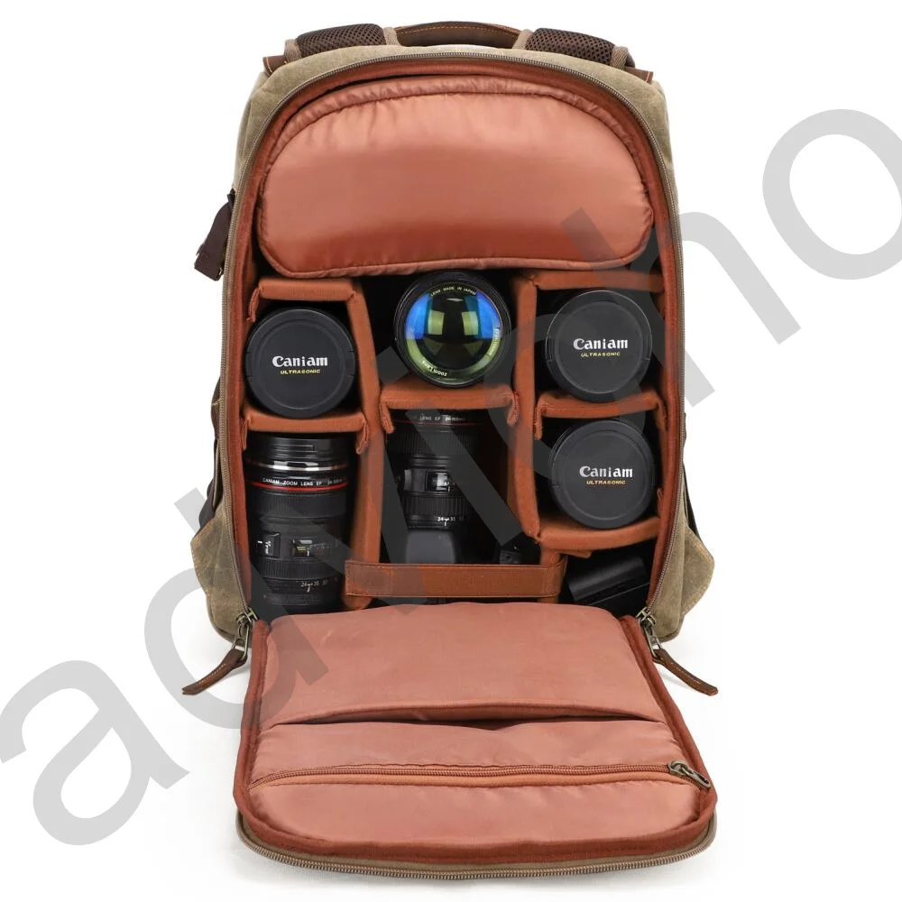 Водонепроницаемый батик холст камера Фото сумка большой емкости открытый фотографии Рюкзак Цифровой Мягкий SLR сумка с держателем штатива