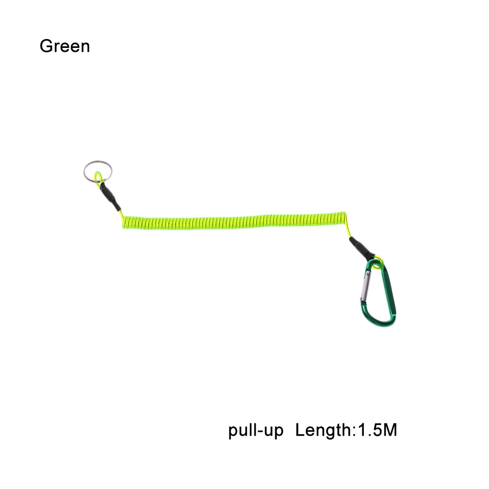 1 шт. 2,3 мм рыболовный шнур гребная веревка спиральные раздвижные крепежные плоскогубцы веревки 6 цветов рыболовная удочка леска рыболовные аксессуары - Цвет: 1.5m	green
