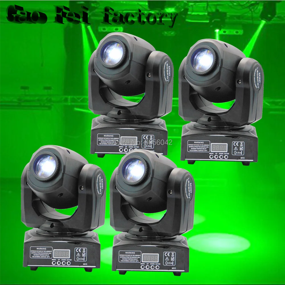 

4pcs/lot 10W LED Spot Moving Head Light/ dj controller LED lamp Light 10W gobo led moving head lights super bright LED DJ disco