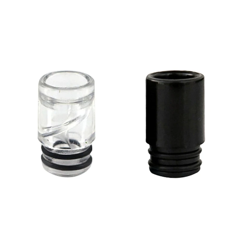 510 пластиковые капельные наконечники спиральные уникальный дизайн для продажи, чтобы предотвратить Eliquid от измельчения черные прозрачные электронные сигареты капельные наконечники