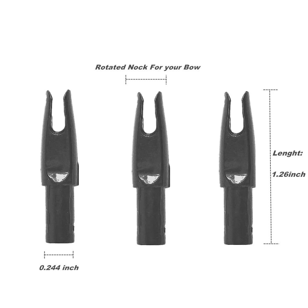 archery arrow nocks black (4)
