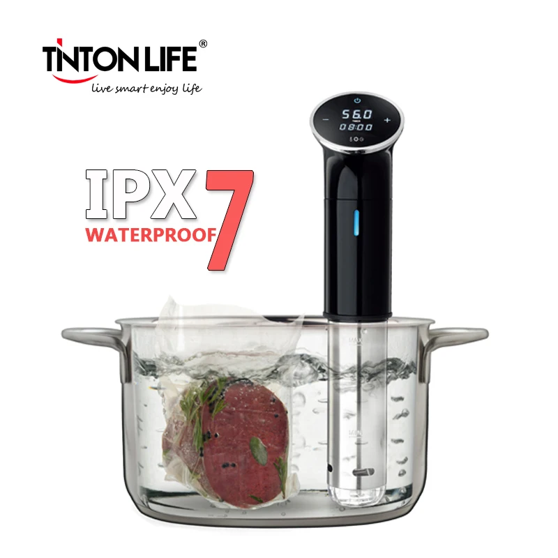 

TINTON LIFE Sous Vide Vacuum Food Slow Cooker IPX 7 Watrerproof 1200W Immersion Circulator LCD Digital Display Stainless Steel