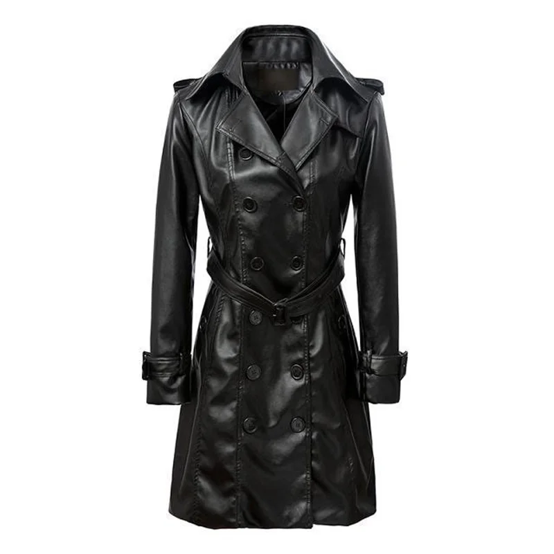 Women Long Leather Coat Promotion-Shop for Promotional
