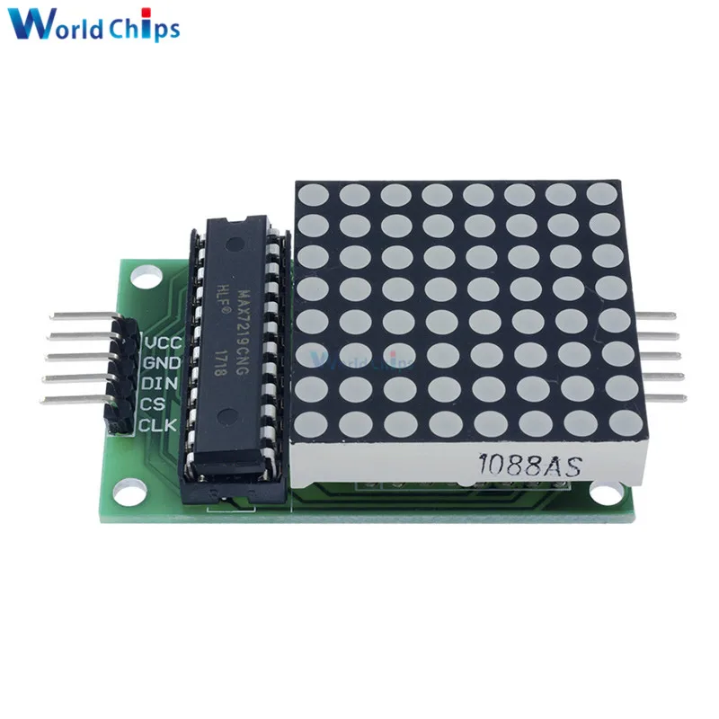 Модуль управления светодиодным дисплеем MAX7219 интерфейсный модуль 8x8 выходной