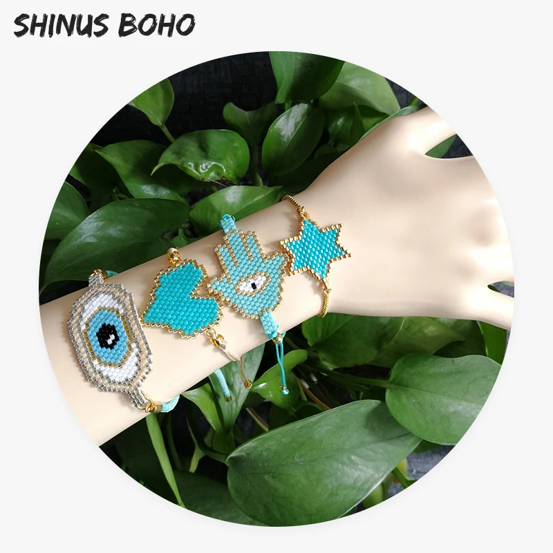 Браслет SHINUSBOHO Lucky Eye для мужчин мужской браслет ювелирные изделия дружбы Миюки