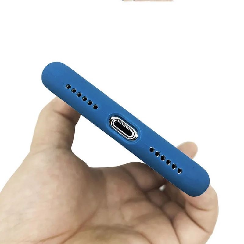 Funda de silicona líquida Original OCHGEP 8 para iPhone 7 Plus X/XS para iPhone X XS 7 8 fundas de teléfono con embalaje al por menor