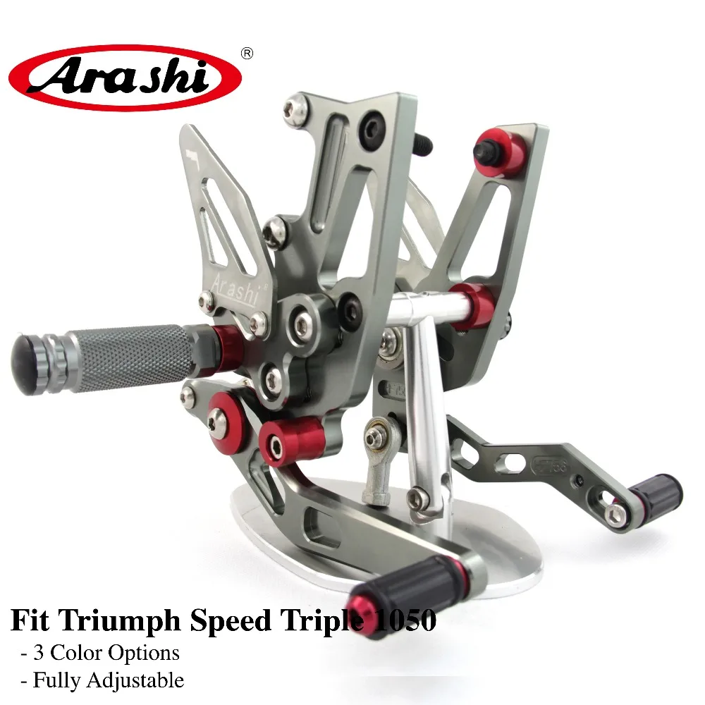 

Arashi Rider Rearset Adjustable Footrests For TRIUMPH Speed Triple 1050 2011-2014 Foot Pegs Footrest Rest 2012 2013 Aluminum