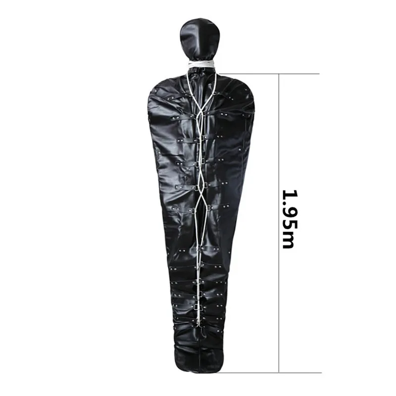 Sex Shop Leather Full Body BDSM Bondage Sleeping Bag Fetish Restraint Slave Headgear Sex Toys For Couples Adult Game Sex Product Sex Shop Leather Full Body BDSM Bondage Sleeping Bag Fetish Restraint Slave Headgear Sex Toys For Couples Adult Game Sex Product