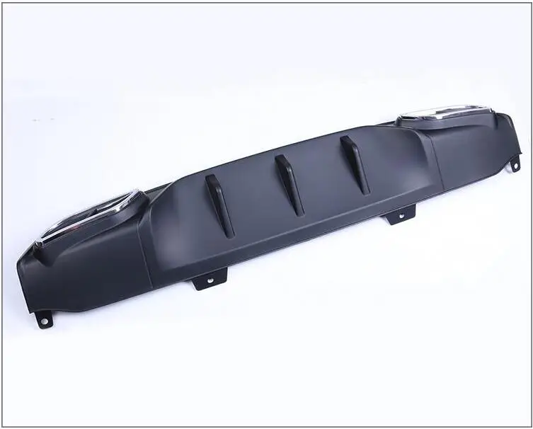 ABS углеродного волокна задний багажник губы спойлер, диффузор выхлопных газов бампер Защитная крышка для Honda Civic 10th Gen - Цвет: ABS MATTE BLACK