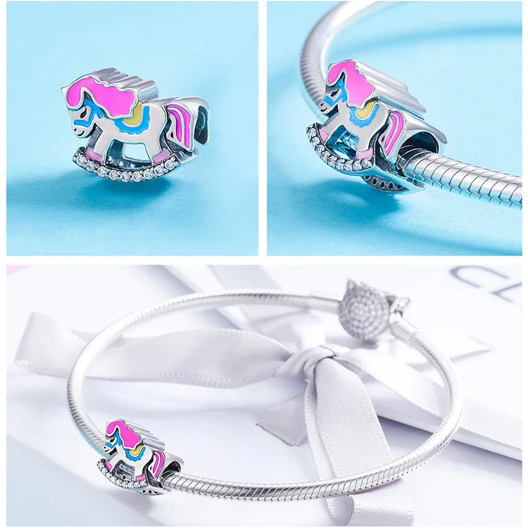 Colorful Unicorn Silver Beads Fit Bracelet 36 Colorful Unicorn Silver Beads Fit Bracelet -Unicorn Fashion