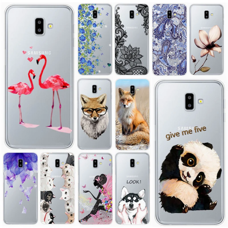 

J6Plus Case For Samsung Galaxy J6 Plus 2018 Cover J610f Transparent Printed Silicon Phone Coque For Samsung J6 2018 J600f ky304