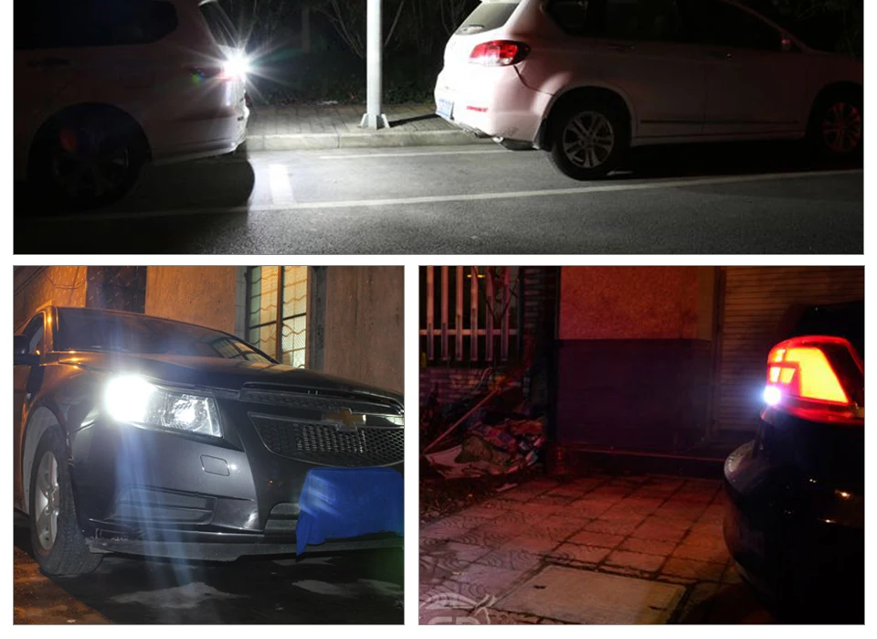 T25 3156 3157 P277W 1960LM LED Bulb Car Fog Light Tail Driving Lamp DRL Daytime Running Reverse Lamps 12 V 6000K White 3030 SMD (12)