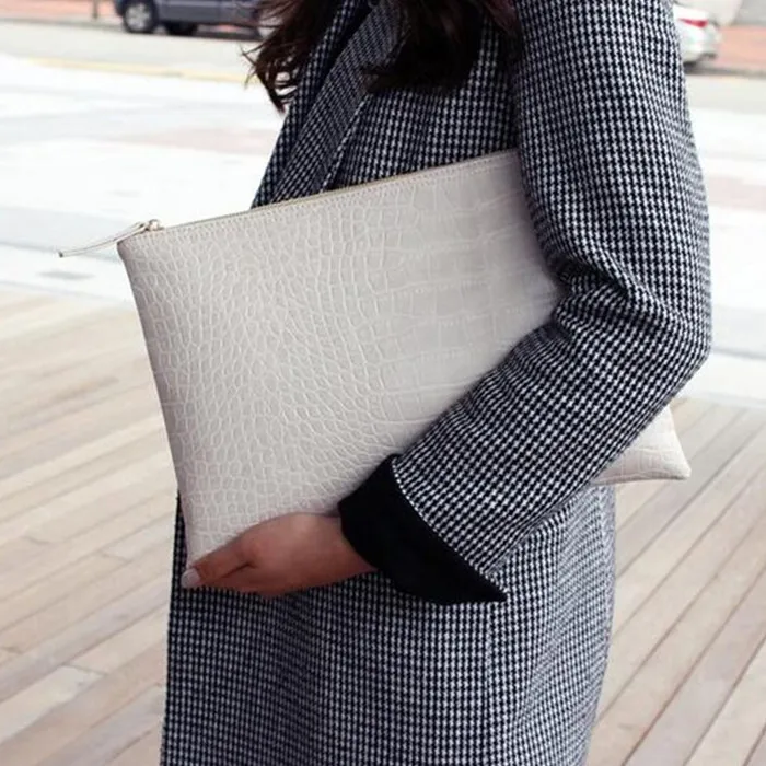  2019 New Fashion Crocodile Grain Women Envelope Clutch Bag Ladies Evening Party Large Clutches Hand - 32817694278