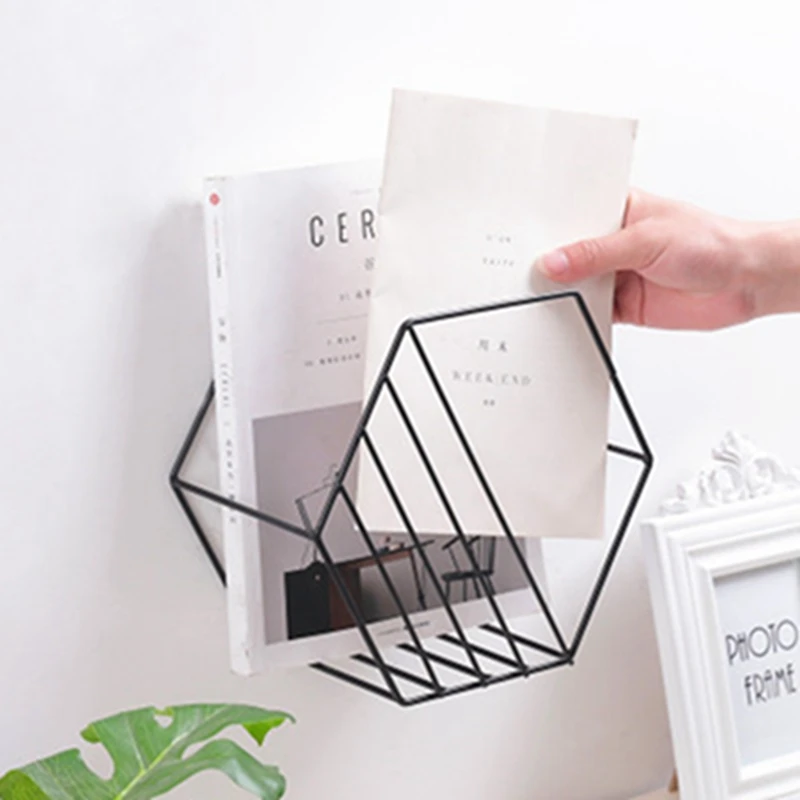 المطاوع الحديد تخزين الرف الشمال الديكور جدار مجلة رفوف مجلة المنظم الجرف حامل صحف المعيشة ديكورات للحائط