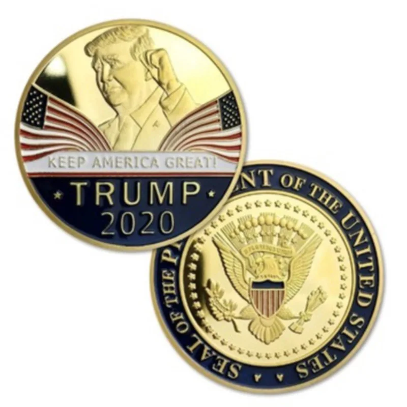 Trump держать Америку большой позолоченный памятный Монетный уплотнитель, президент Соединенных Штатов позолоченные монеты bz