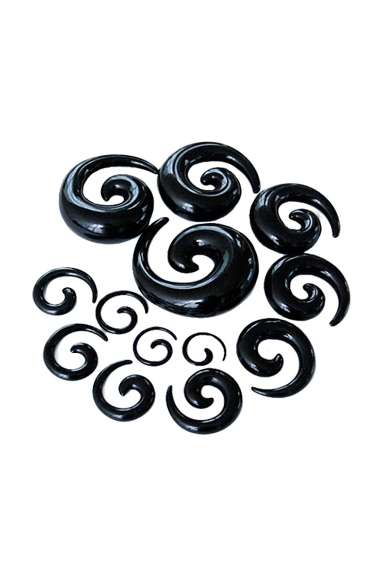 HFES Hot 10mm Acrylic Spiral Taper Flesh Tunnel Ear Stretcher Expander Snail Design Studs for Earphone Accessory | Электроника