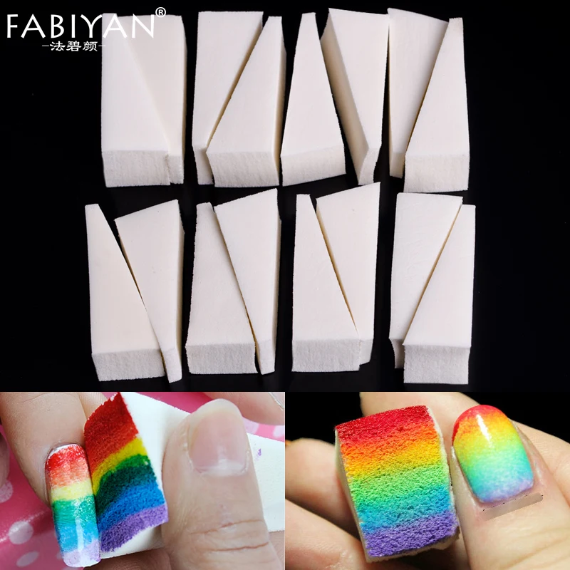 

16Pc/Lot Soft Triangle Nail Art Transfer Sponge Gradient Coloring Stamping Stamper DIY Paint Image Stamp Foam Polish Gel UV Tool