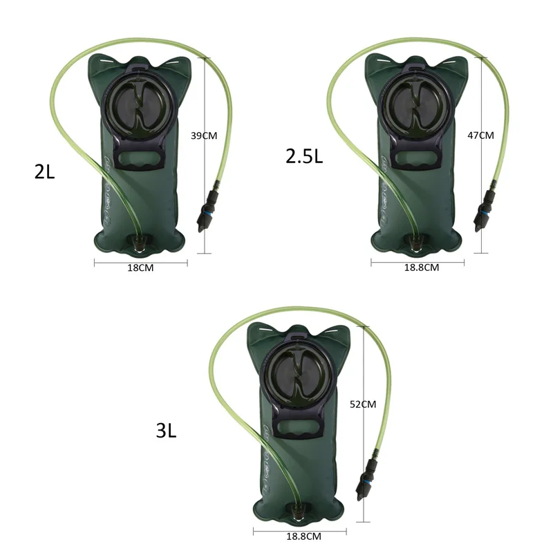 2L 2.5L 3L ТПУ велосипед Рот спортивный рюкзак-поилка мочевого пузыря гидратации Кемпинг Туризм альпинистский Военный Зеленый Синий водный мешок