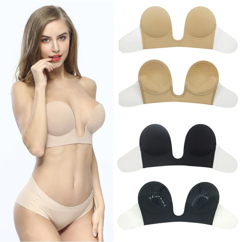 

Invisible Silicone Sticky Bras For Women Adhesive Strapless Push Up Bralette Seamless Backless Fly Bra Sexy Lingerie