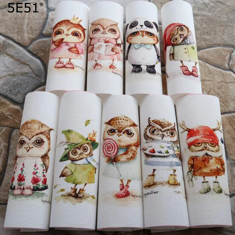 

Handmade cloth DIY cotton canvas /Digital printed cloth handmade fabric owl 15*15cm