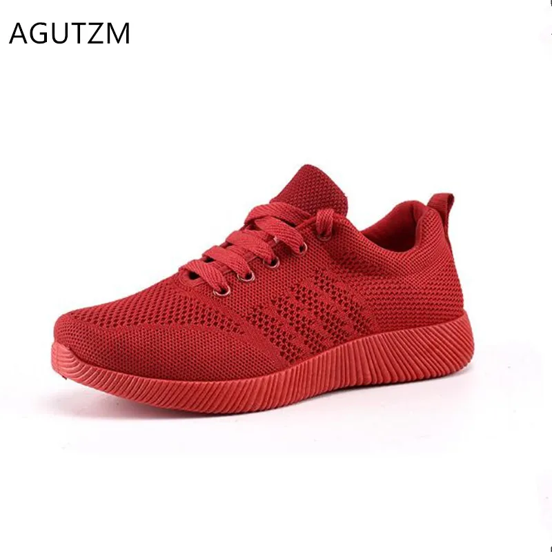 

AGUTZM 2019 lace-up Women's Shoes Fashion woman Casual flat Shoes Summer Breathable comfortable Sneakers Tenis Feminino Q967