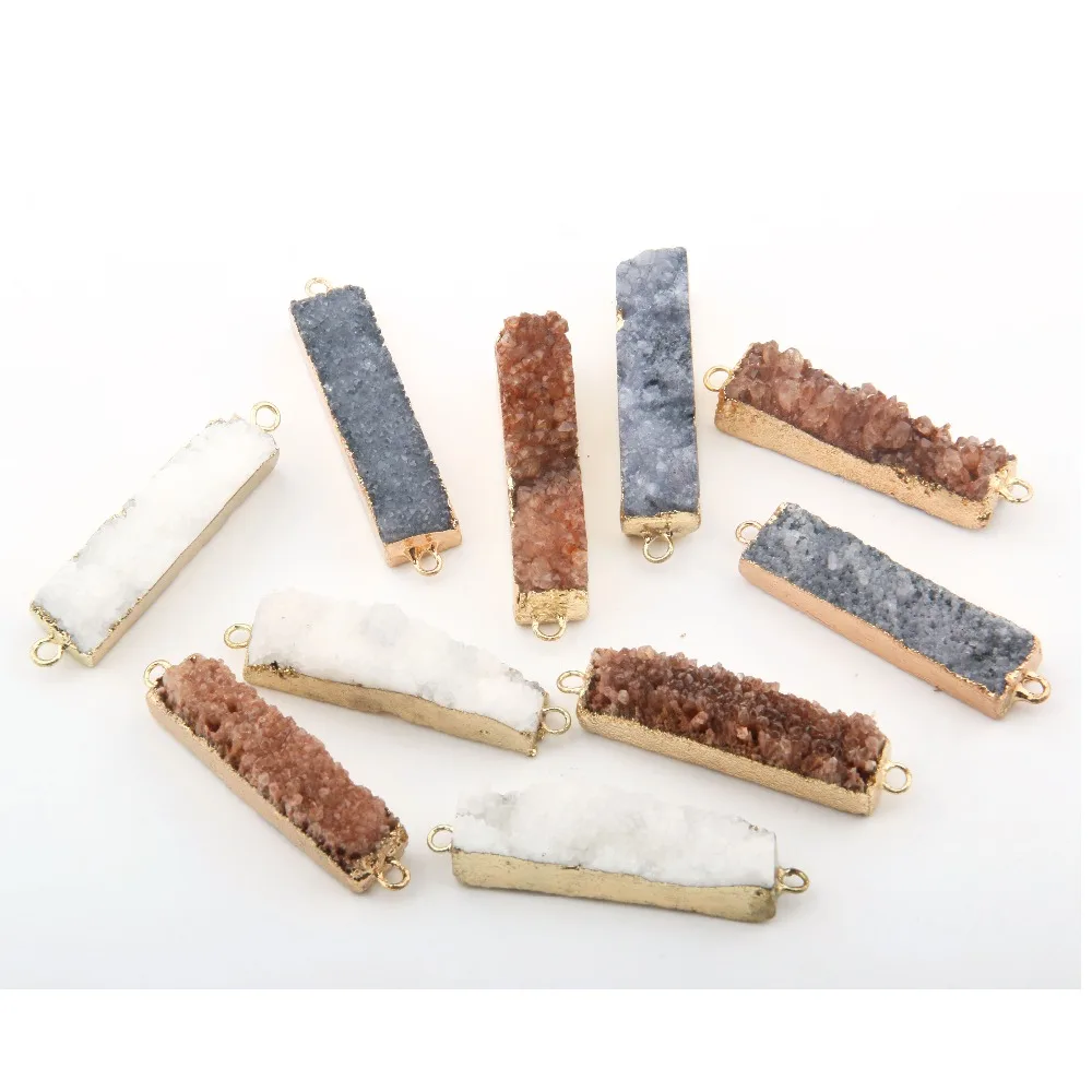 

Wholesale 3 Color Crystal Natural Stone Pendant DIY for Necklace or Jewelry Making