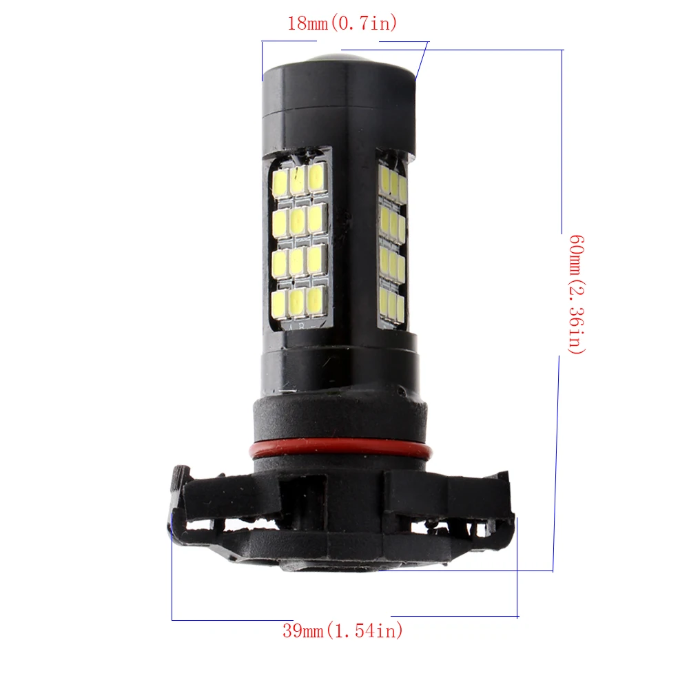 2 шт. противотуманных фар H11 H4 H7 9005 9006 P13W H16 12 V DC 2835 42 SMD светодиодный фонарь для автомобильных фар противотуманная фара белый 840Lm супер яркий