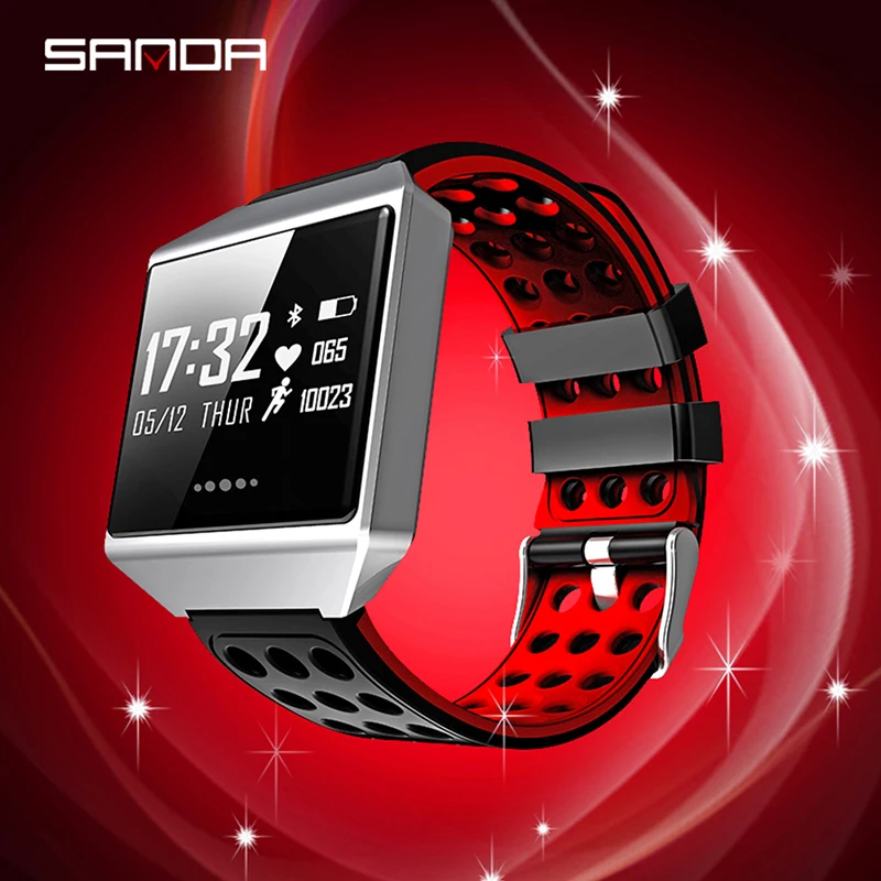 

2019 New Sanda Smart Watch Men Heart Rate Monitor Fitness Tracker Watches For IOS Android Smart Bracelet reloj hombre