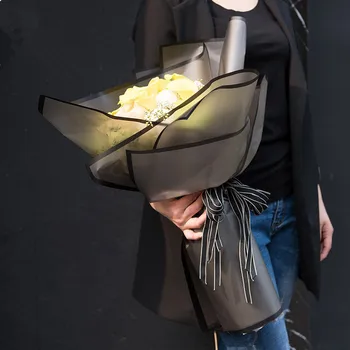 

1PCS Flower Gift Wrapping Paper Bouquet Packaging Material Waterproof Matte Wedding D Packaging Materials