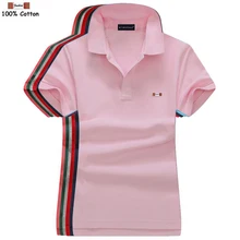 Haute qualité 2020 été femmes à manches courtes polos chemises coton décontracté femmes couleur unie polos chemises mode montre de sport S-4XL