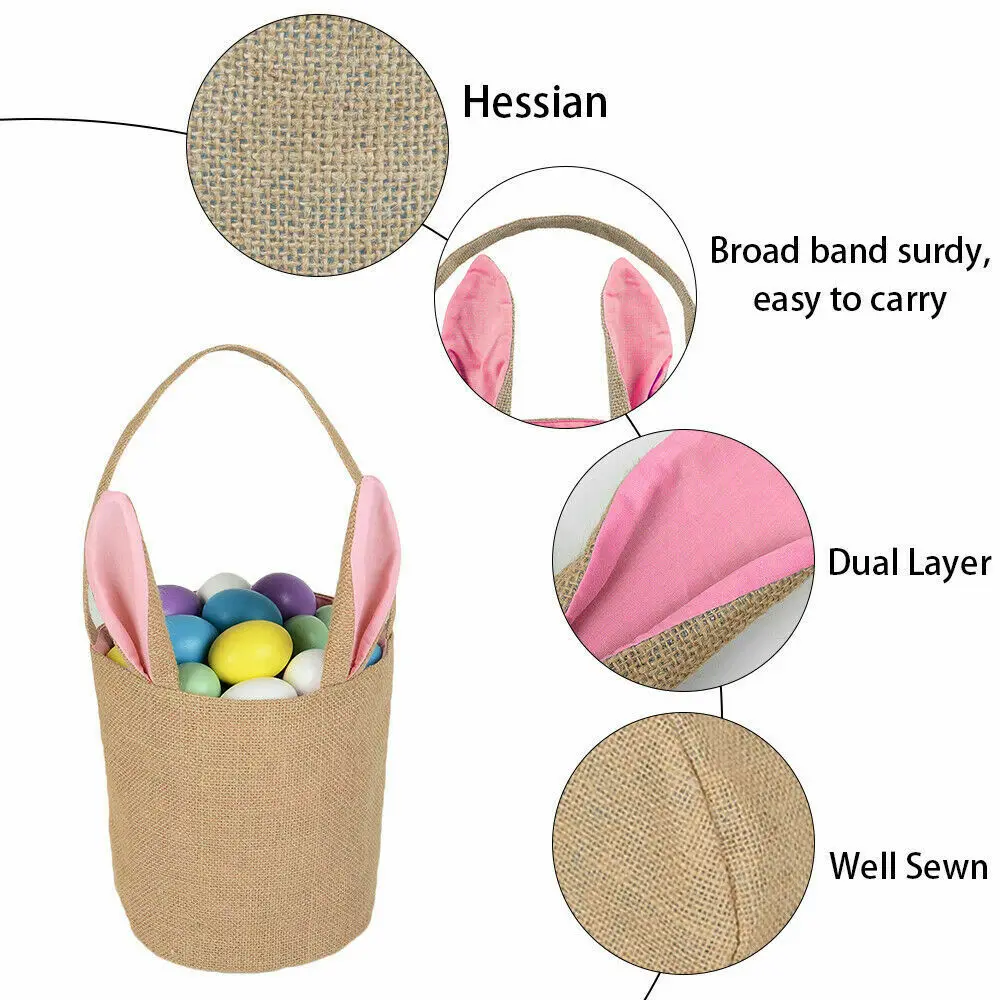 Мультфильм Пасхальный кролик яйцо охотничьи сумки кролик подарок угощение сумка Корзина вечерние сумки для детей