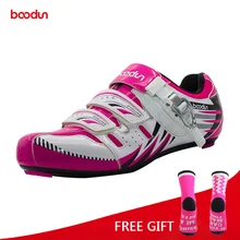 Boodun Women Lightweight Road Bike Shoes Outdoor Sport Self Lock Cycling Shoes Bicycle Racing Athletic Shoes