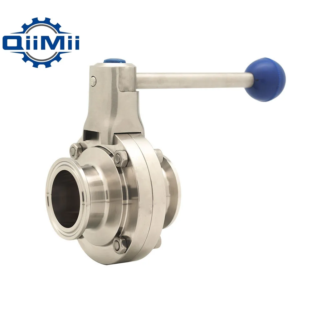 Sanitária do Aço Válvula de Controle de Fluxo 1 e 1 1 e 4 e 1 1 e 2 e 2 Ss304 1 Inoxidável e 1.25 e 1.5 e 2 Tri Grampo Borboleta