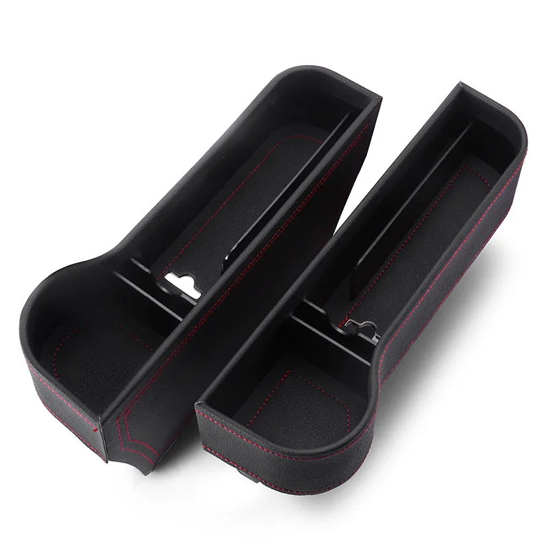 Storage Box Car Organizer Seat Gap PU Case Pocket Car Seat Side Slit for Wallet Phone Coins Cigarette Keys Cards For Universal