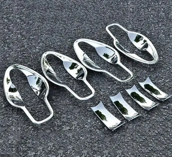 

8Pcs Chrome Door Handle Bowl Cover Insert Trim Catch Bezel Garnish Accessories Fit For Nissan Qashqai J11 2014 2015-2019